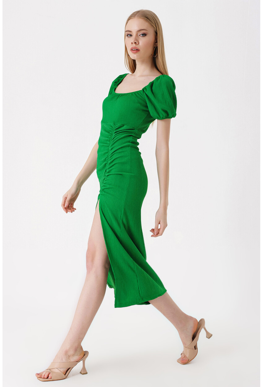 2396 Summer Knit Dress With Slit