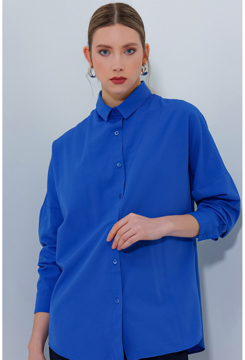 3900 Oversized Long Basic Shirt