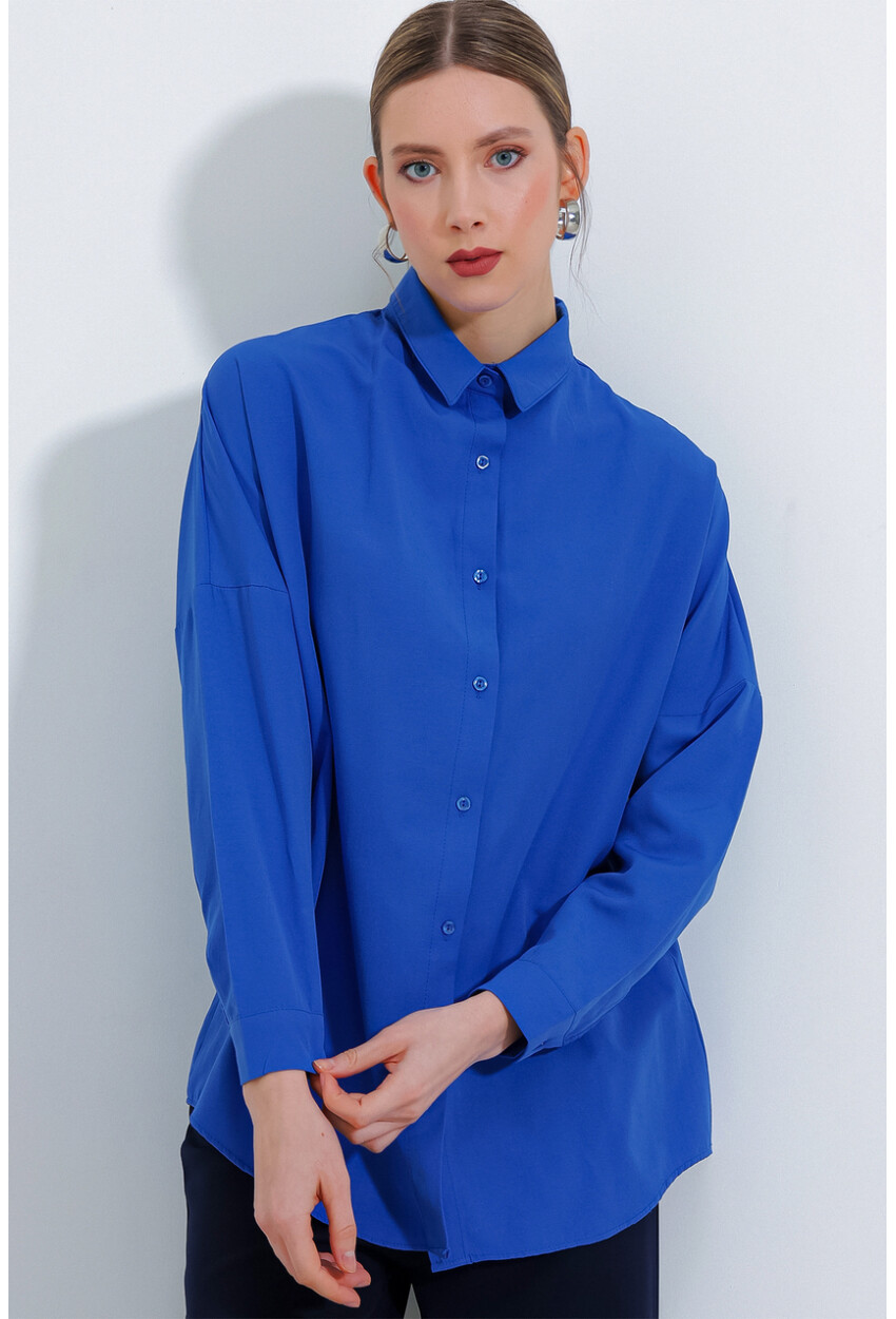 3900 Oversized Long Basic Shirt