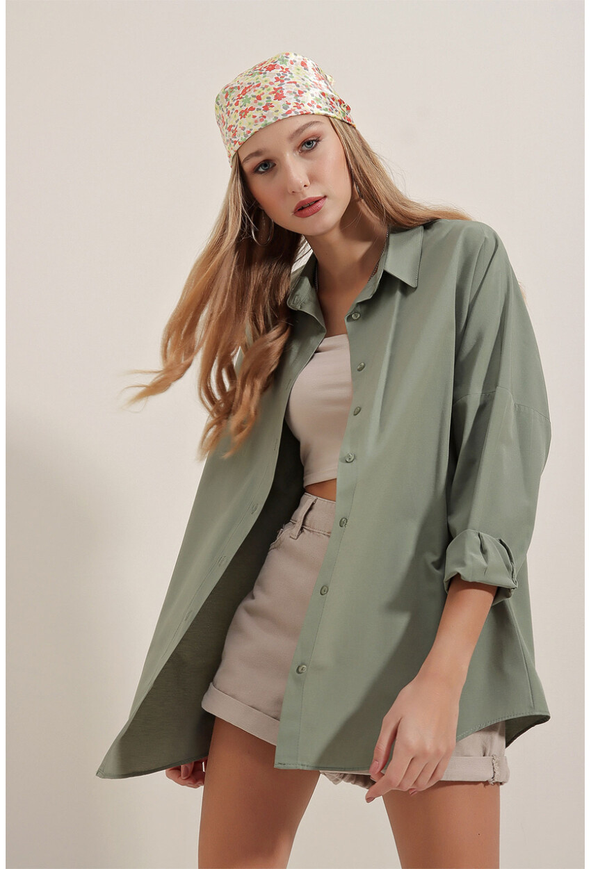 3900 Oversized Long Basic Shirt