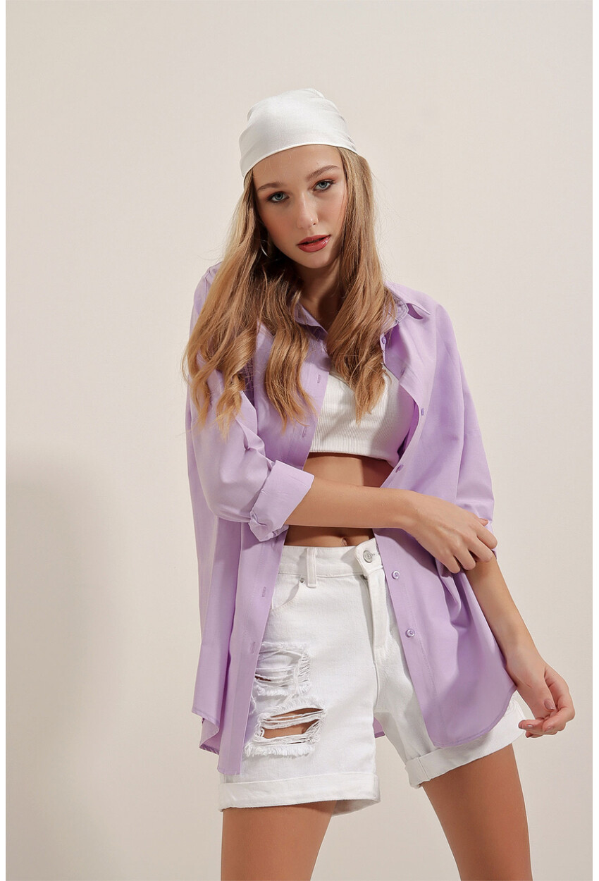 3900 Oversized Long Basic Shirt