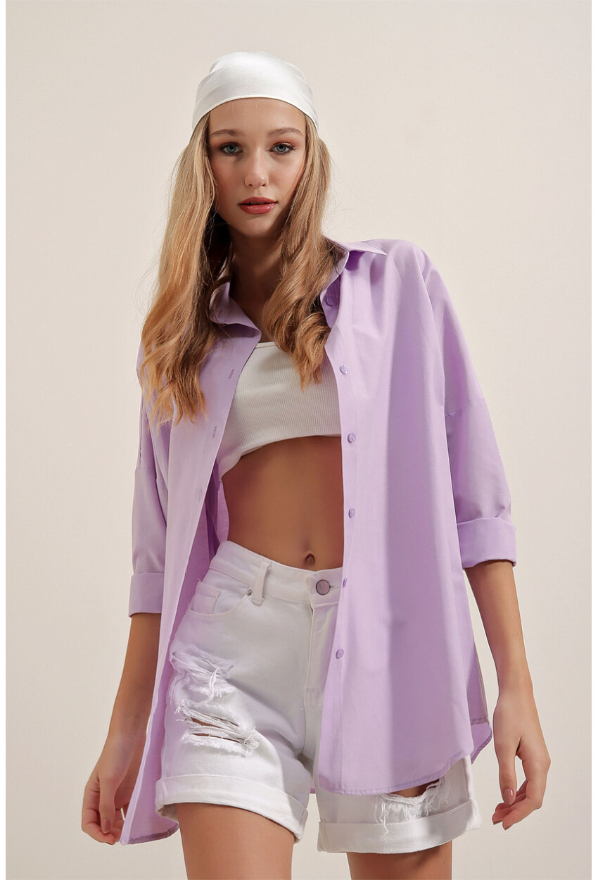 3900 Oversized Long Basic Shirt