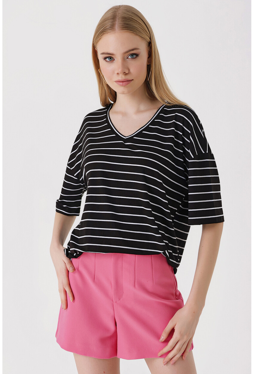 4307 Striped Oversized T-Shirt