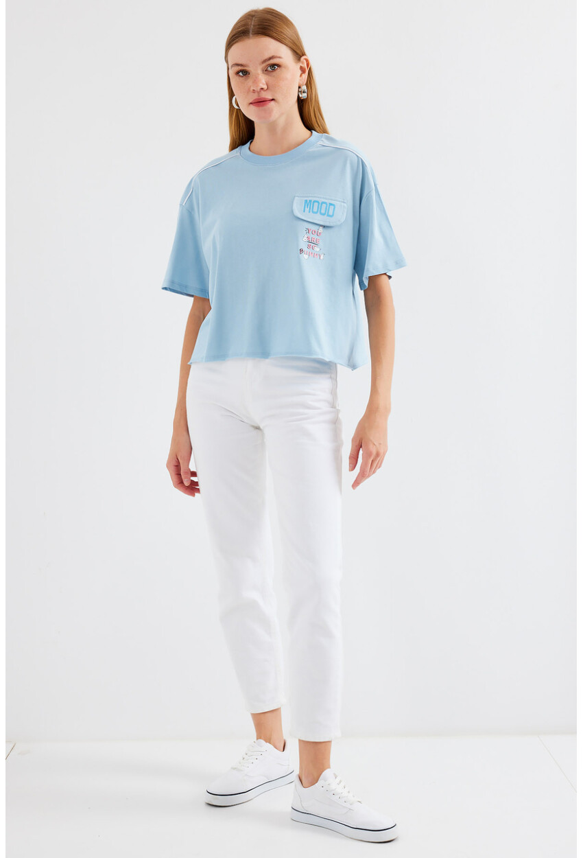 4321 Oversized T-Shirt With Pocket Detail