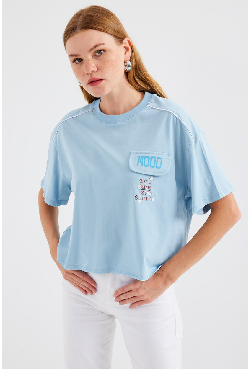 4321 Oversized T-Shirt With Pocket Detail