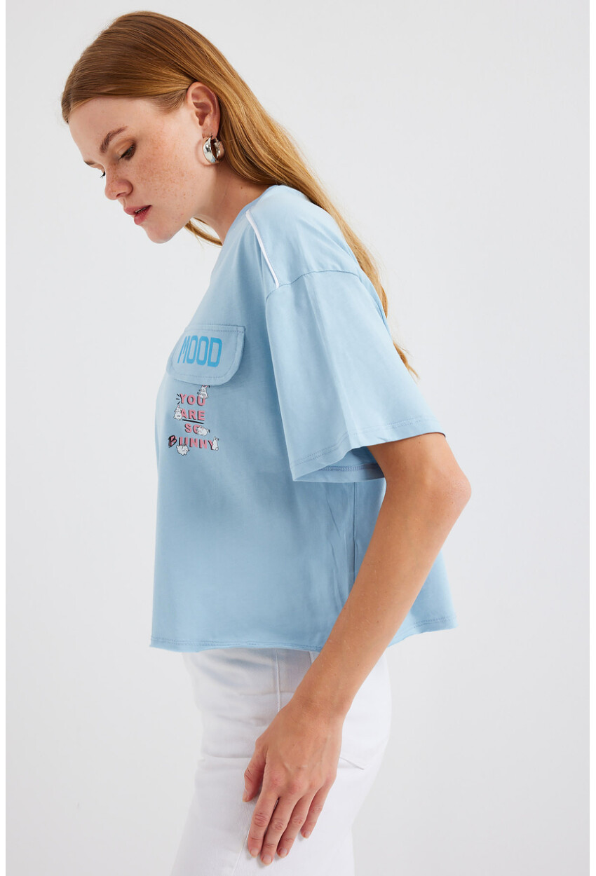 4321 Oversized T-Shirt With Pocket Detail