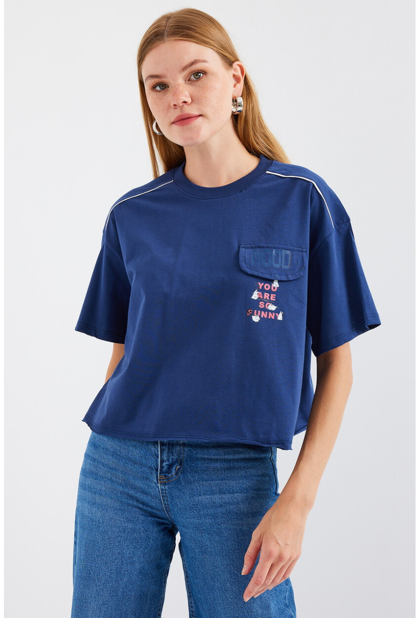 4321 Oversized T-Shirt With Pocket Detail