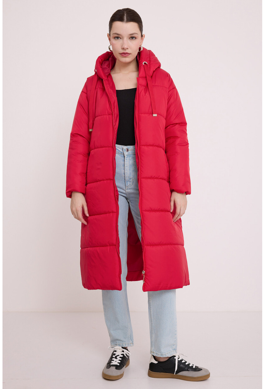 5120 Long Hooded Puffer Coat