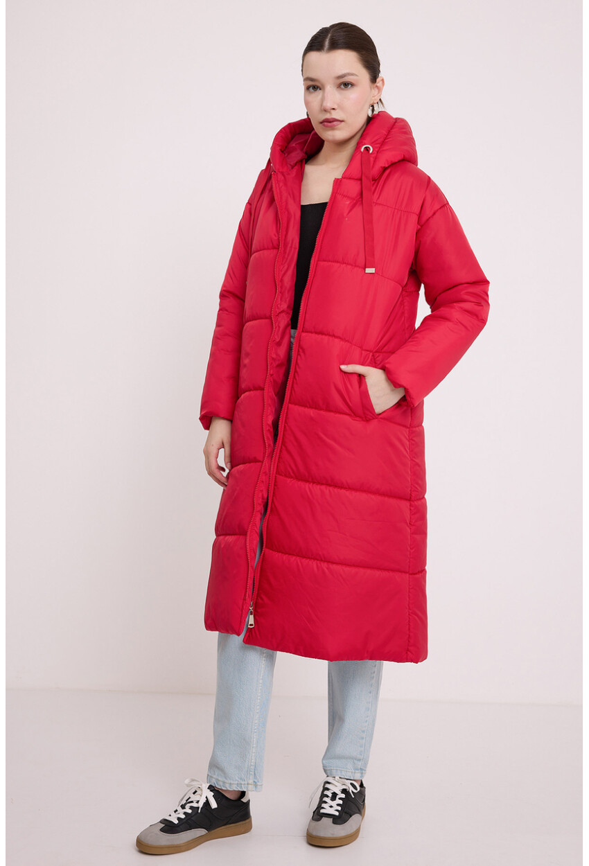 5120 Long Hooded Puffer Coat