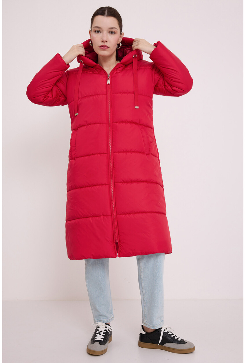 5120 Long Hooded Puffer Coat