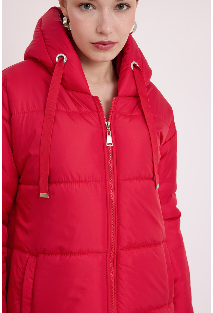 5120 Long Hooded Puffer Coat