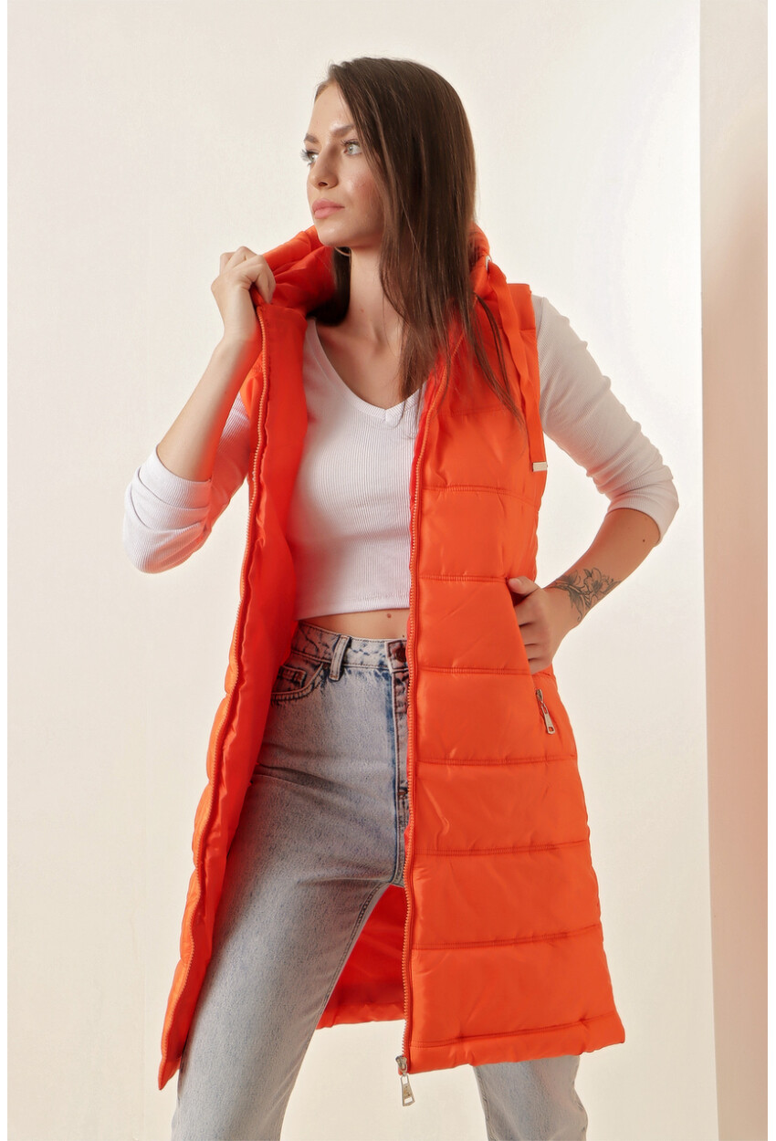 5140 Long Quilted Puffer Vest