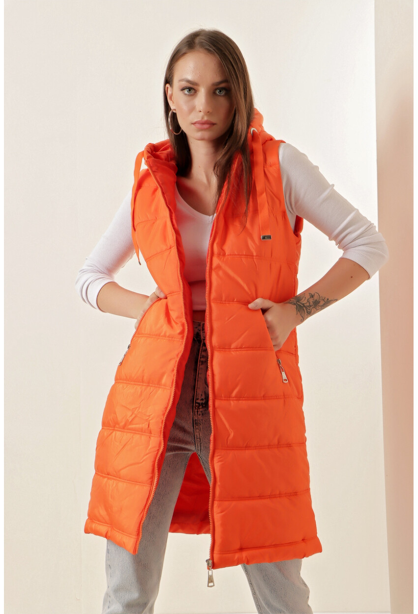 5140 Long Quilted Puffer Vest