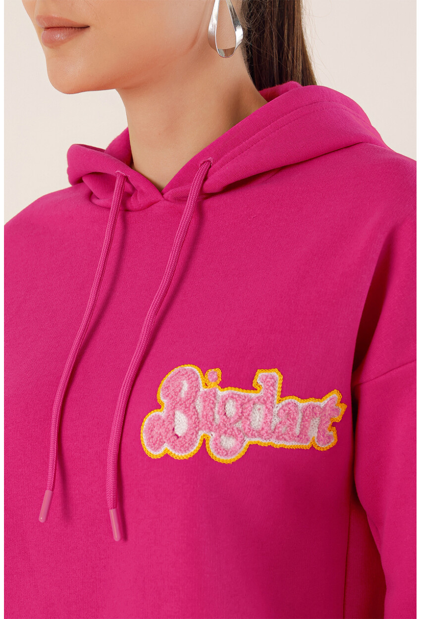 55424 Embroidered Oversized Sweatshirt