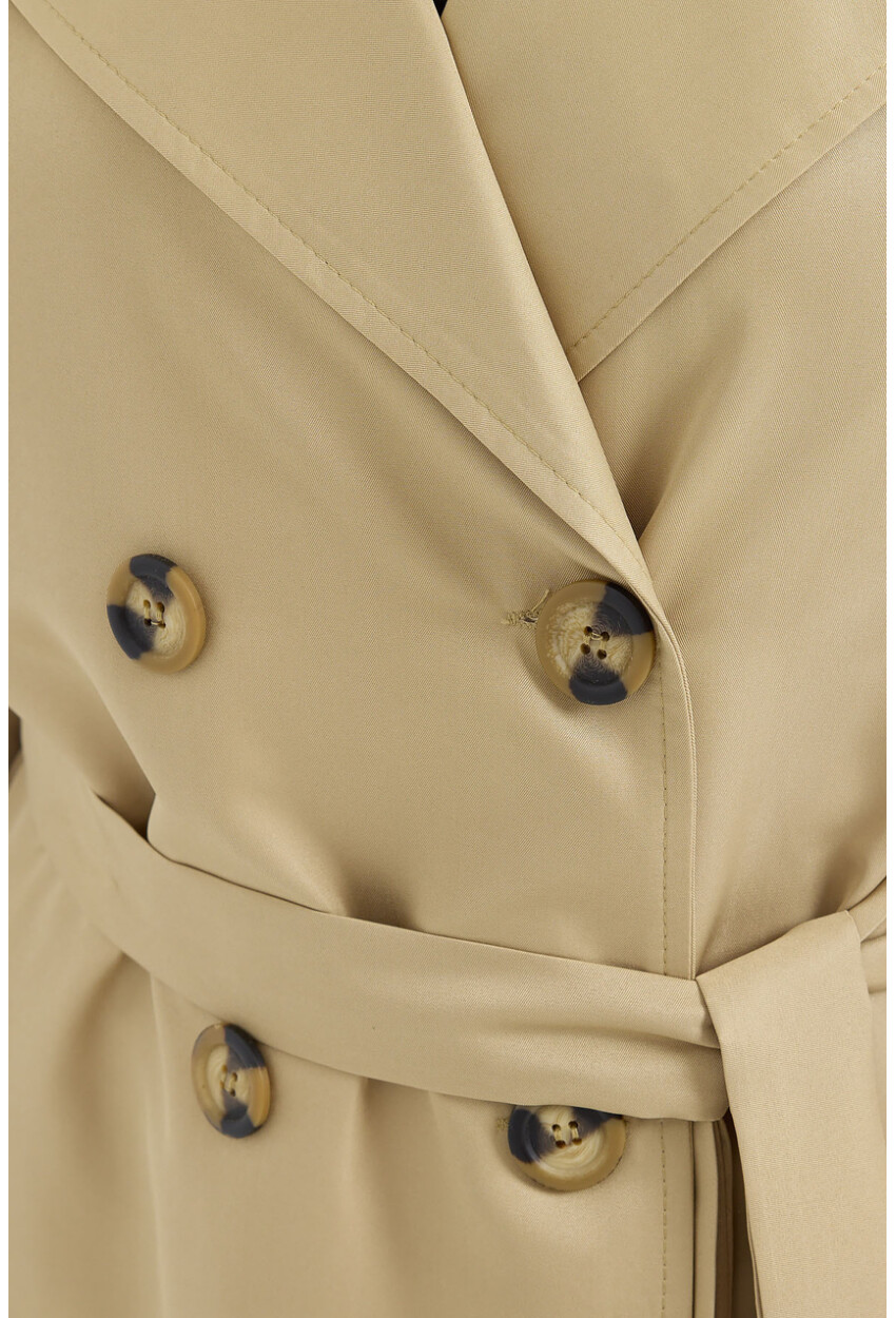 5853 Wrap Collar Trench Coat