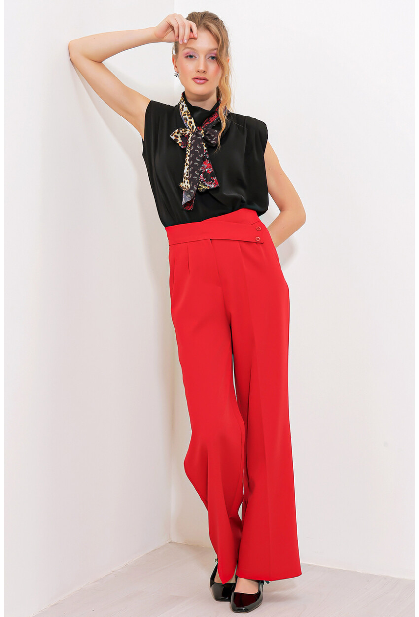 6646 High-Waist Palazzo Pants