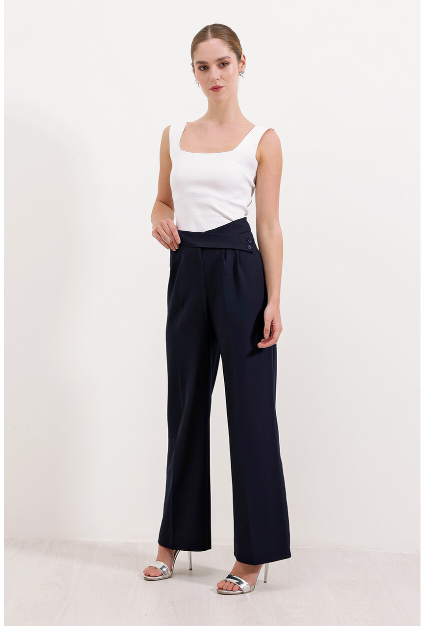 6646 High-Waist Palazzo Pants