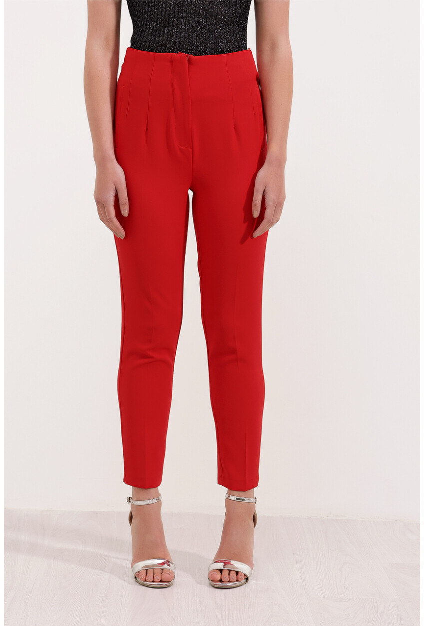 6650 High-Waist Fabric Pants