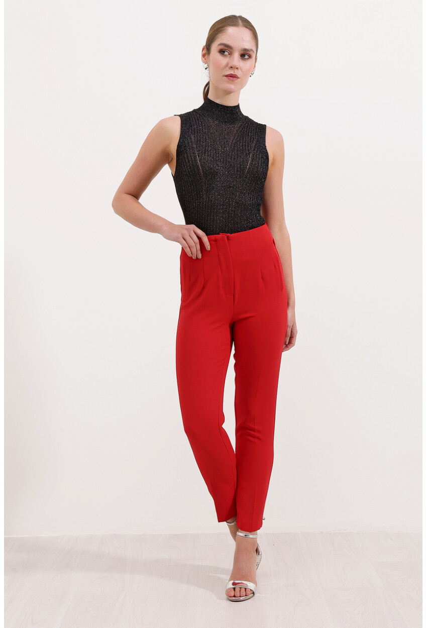 6650 High-Waist Fabric Pants