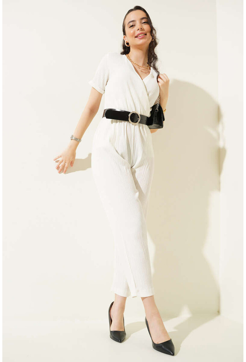 7022 Belted Knit Jumpsuit