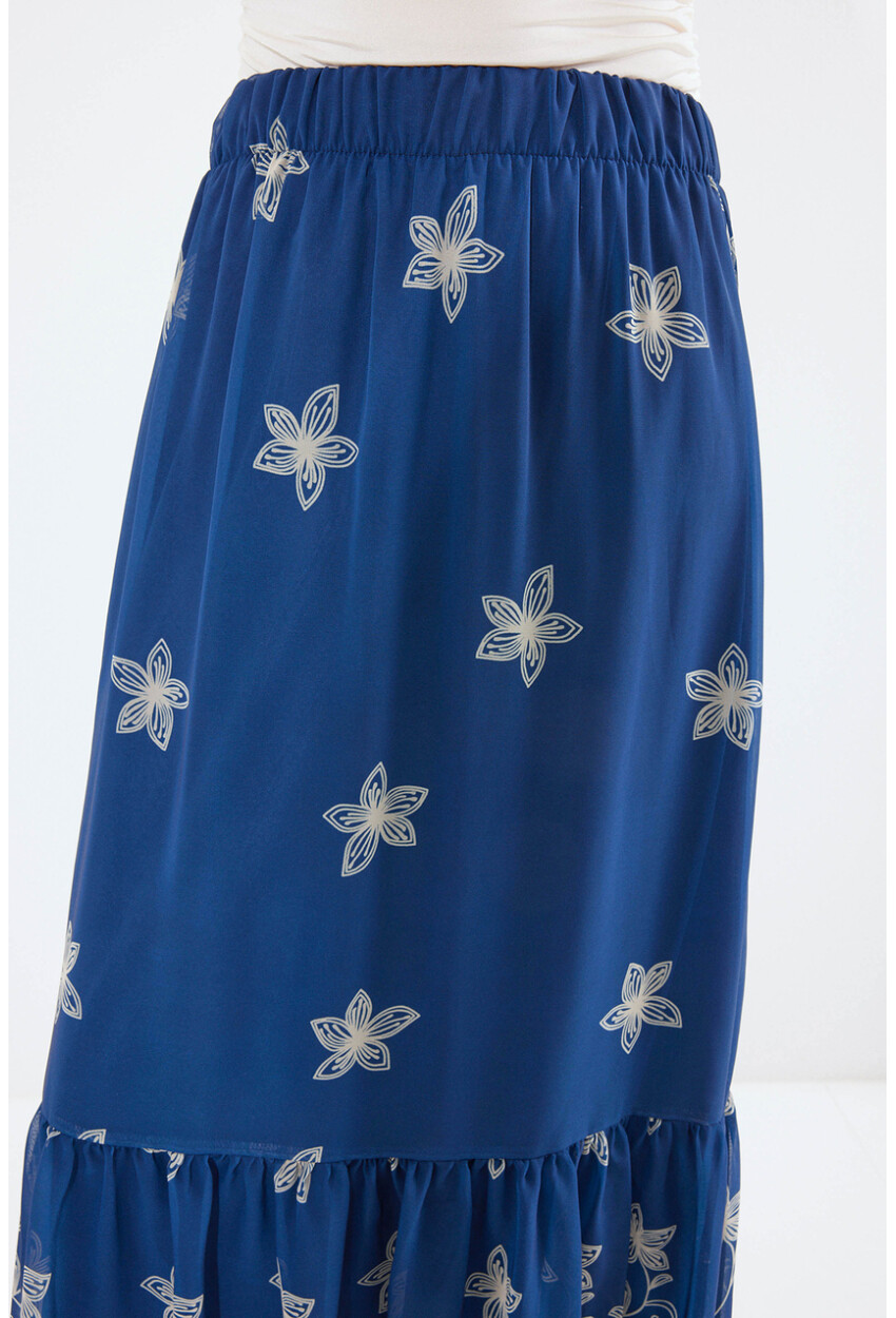 8010 Patterned Chiffon Skirt