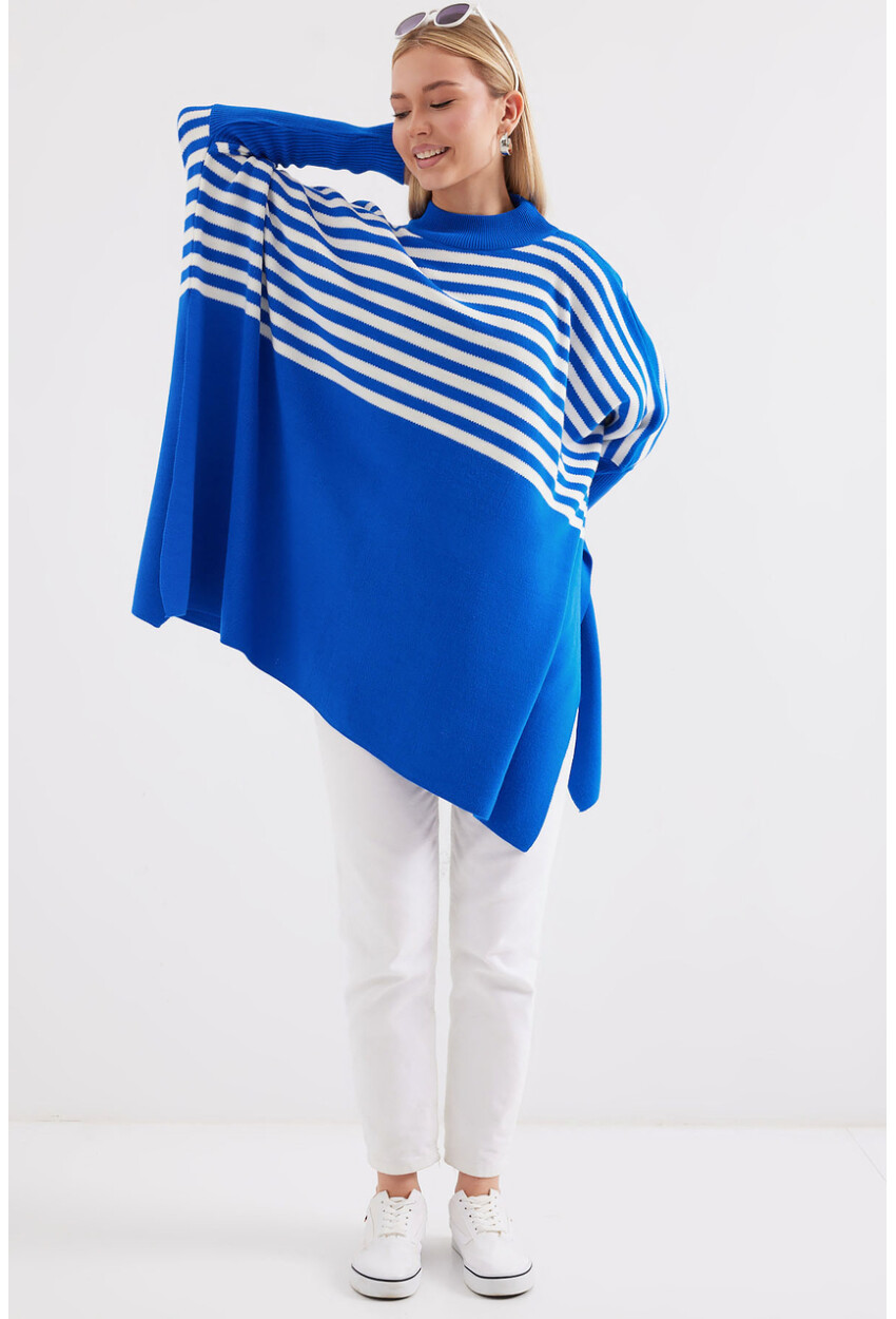 15783 Split Poncho Sweater