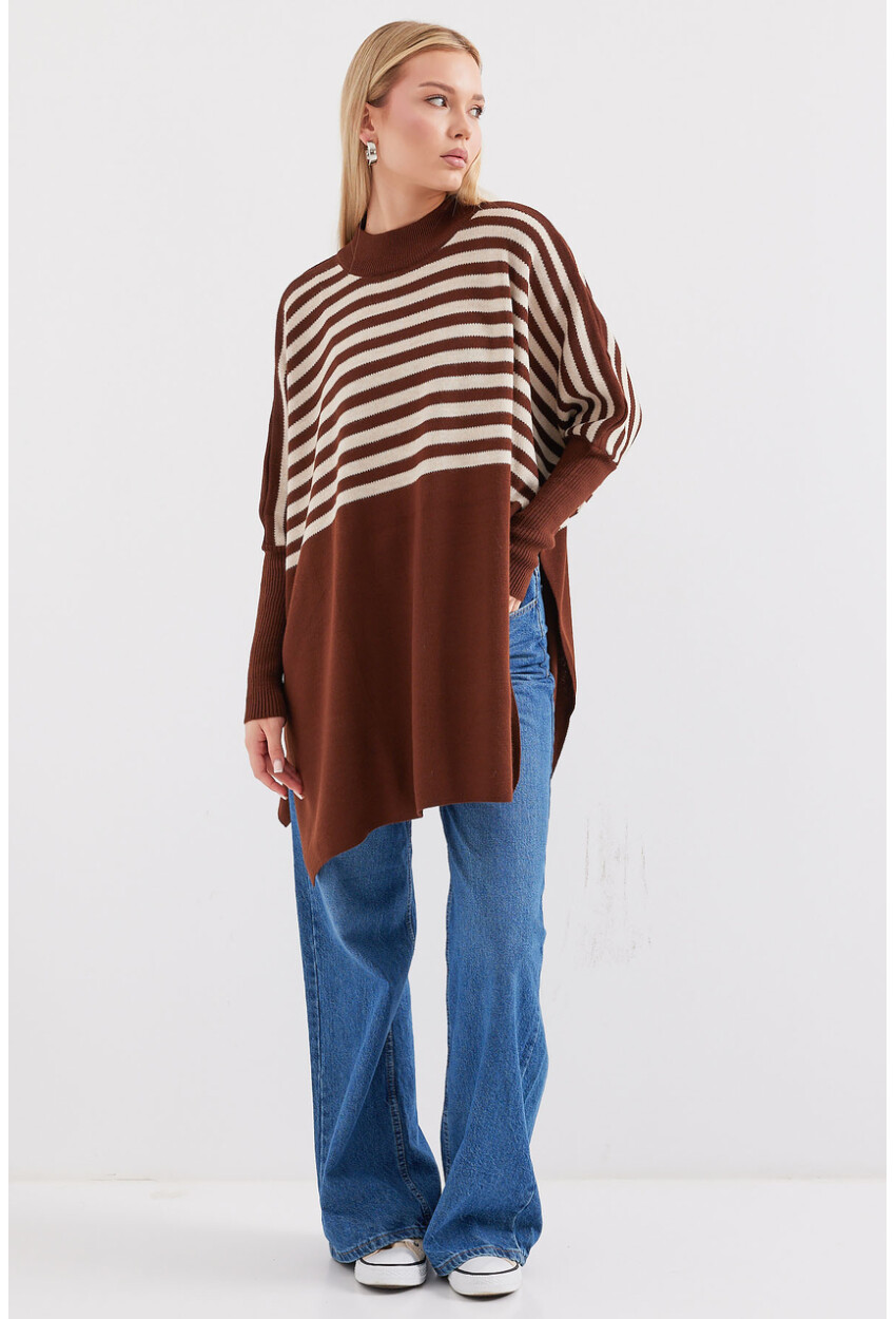 15783 Split Poncho Sweater