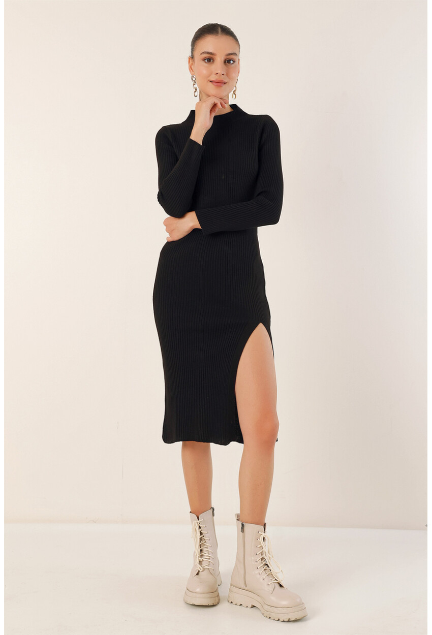 15828 Knit Dress With Slit