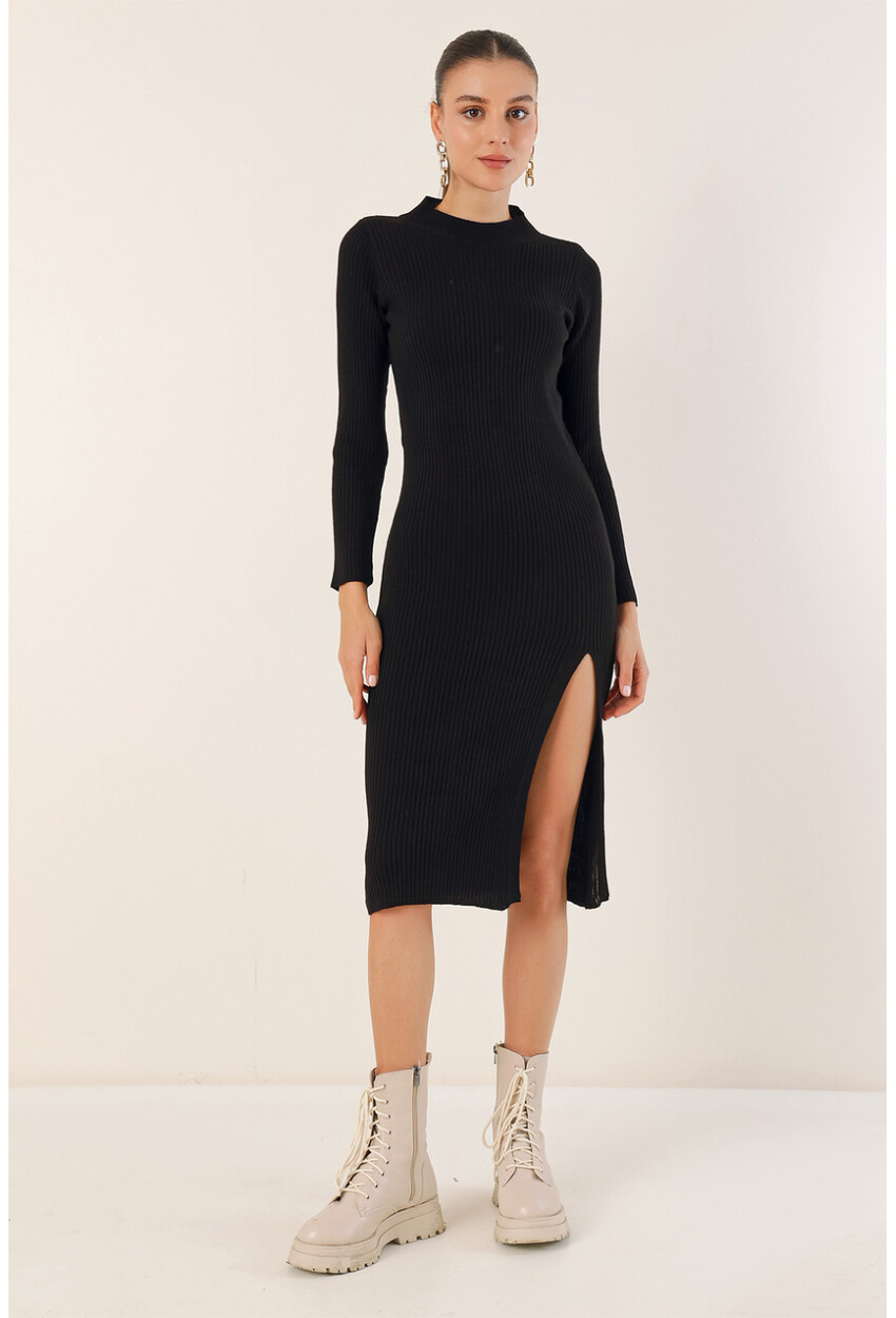 15828 Knit Dress With Slit