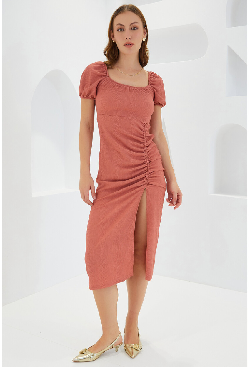 2396 Summer Knit Dress With Slit