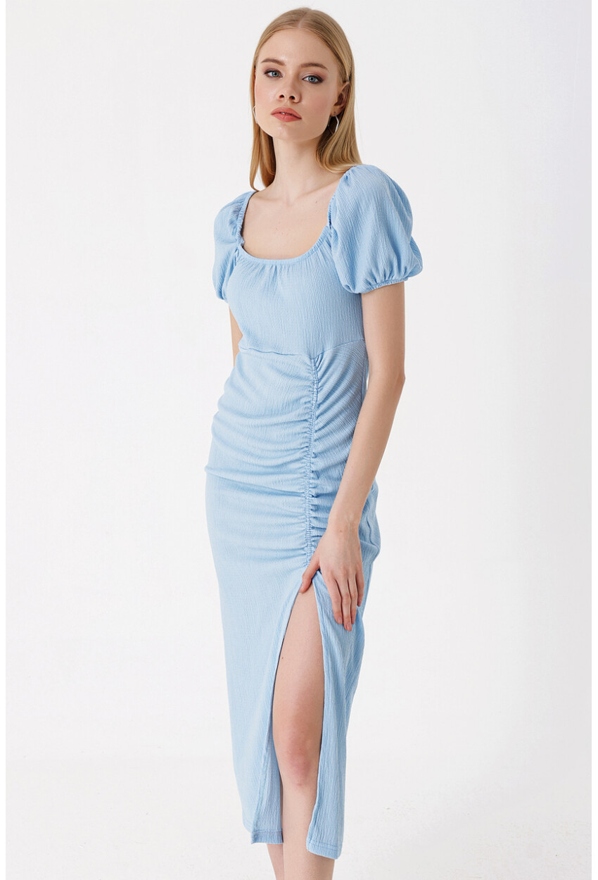 2396 Summer Knit Dress With Slit