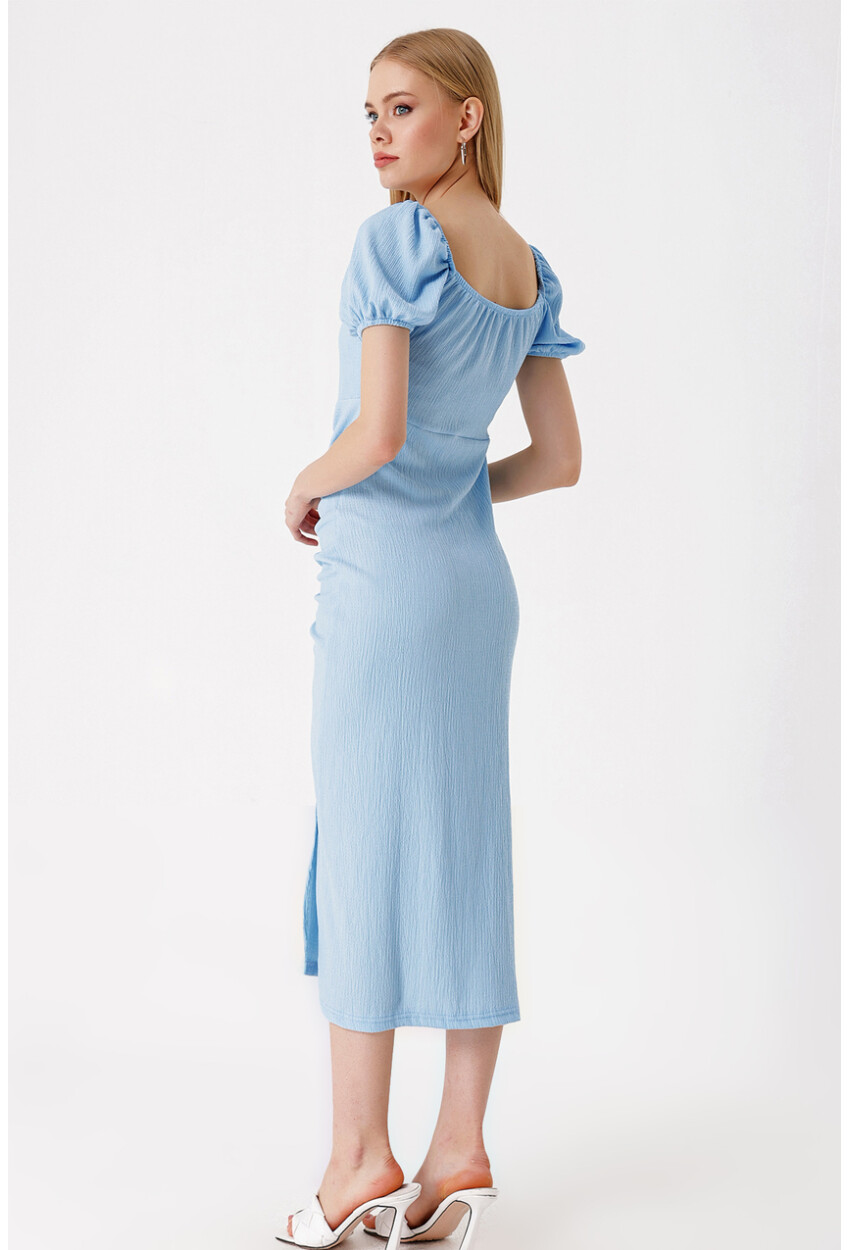 2396 Summer Knit Dress With Slit