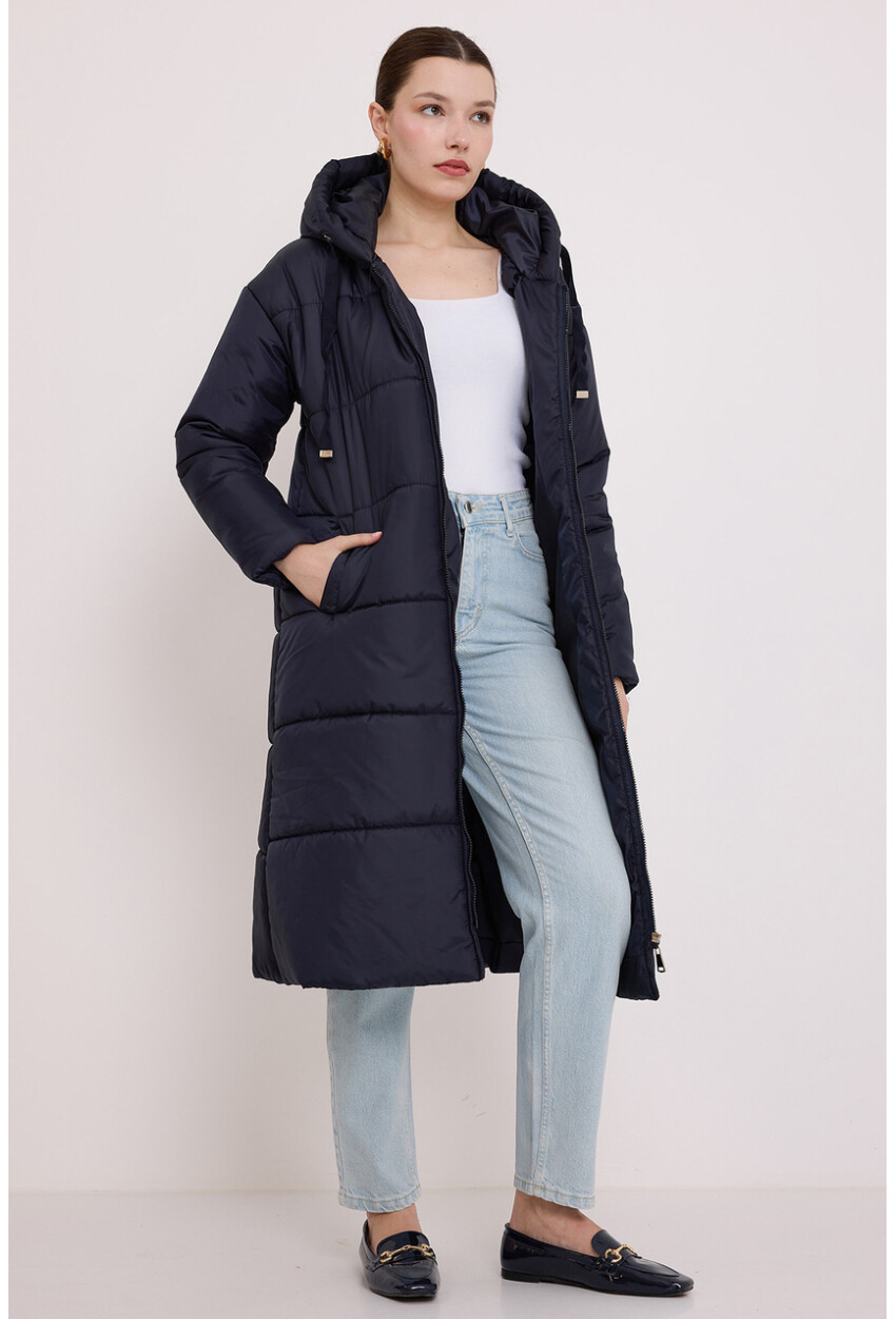 5120 Long Hooded Puffer Coat