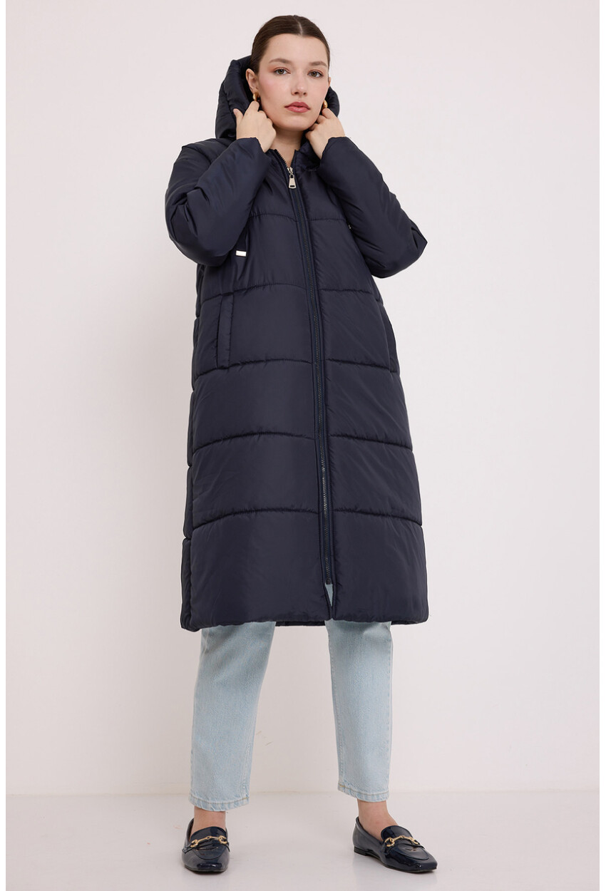 5120 Long Hooded Puffer Coat