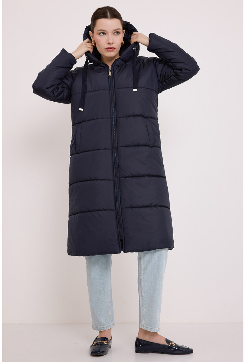 5120 Long Hooded Puffer Coat