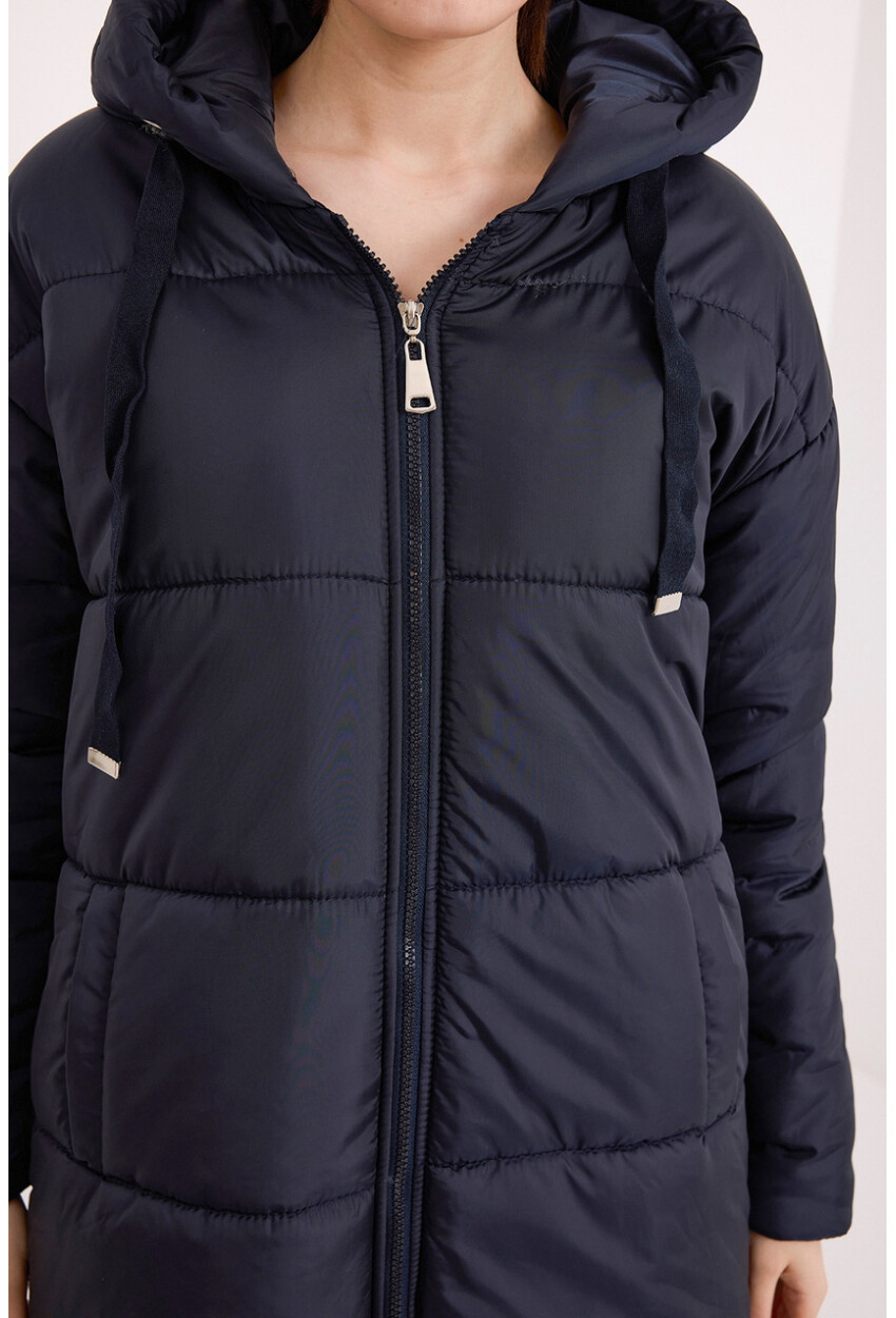 5120 Long Hooded Puffer Coat