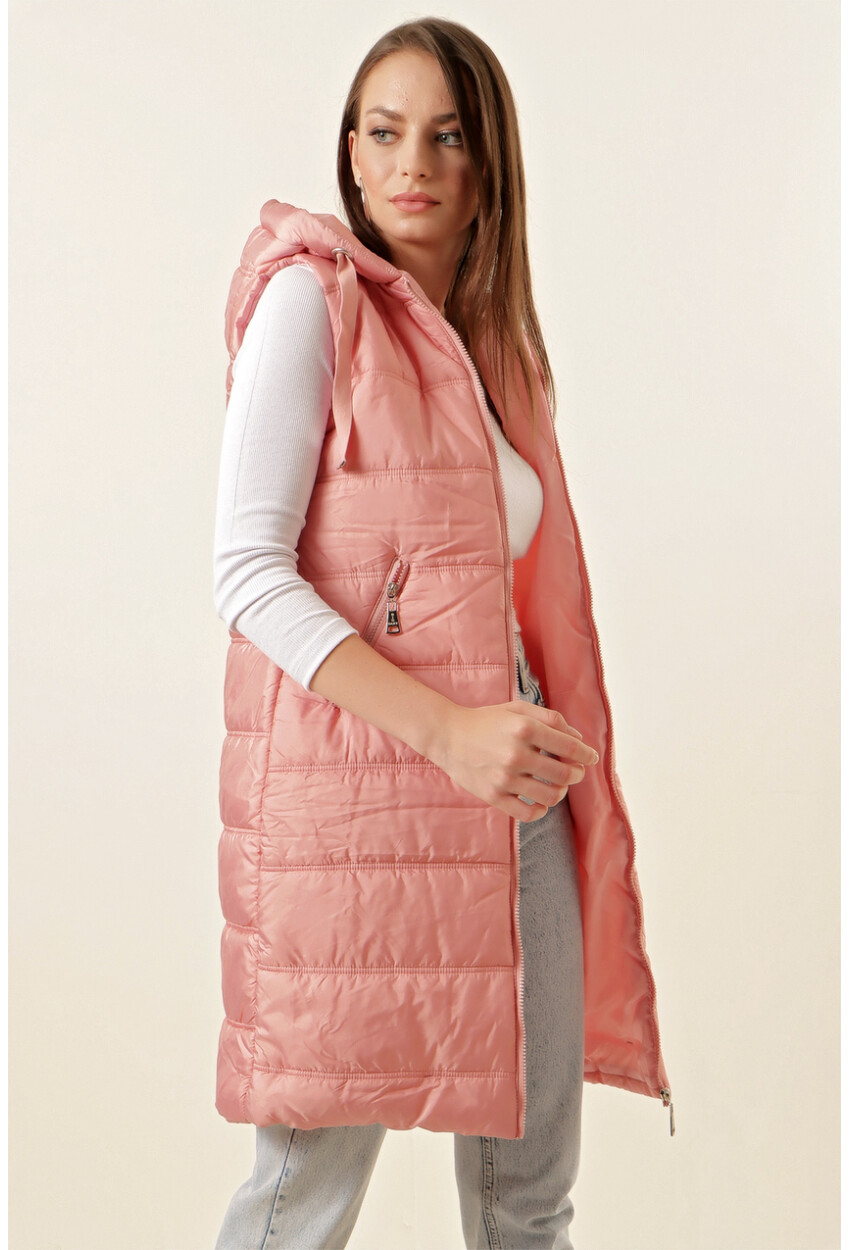 5140 Long Quilted Puffer Vest