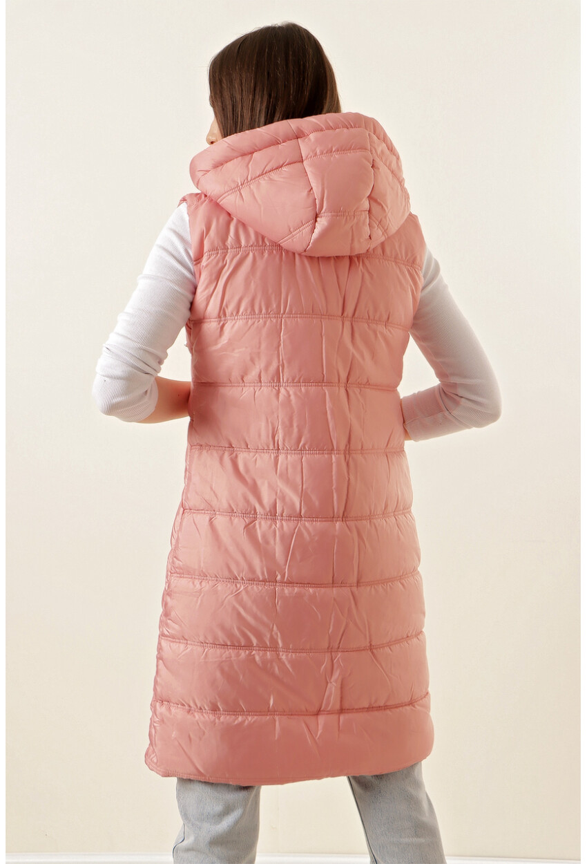 5140 Long Quilted Puffer Vest