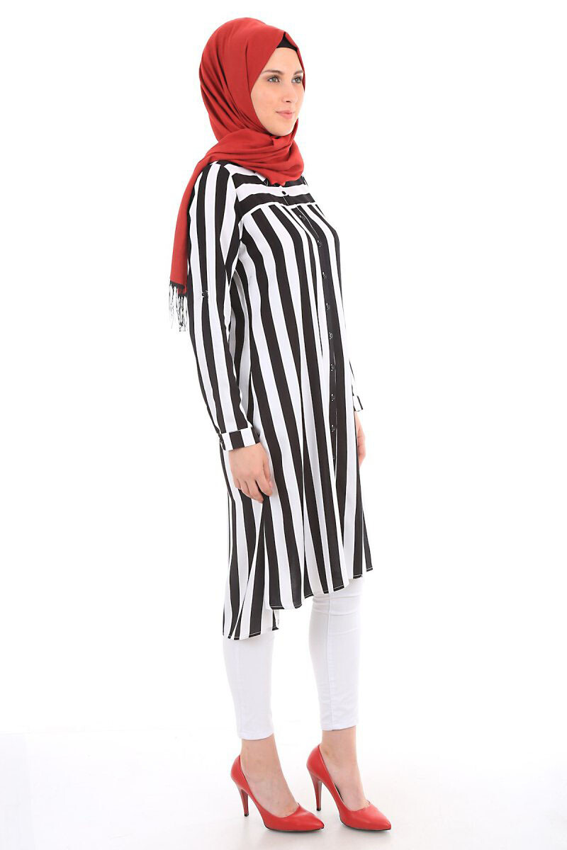 5646 Striped Hijab Tunic