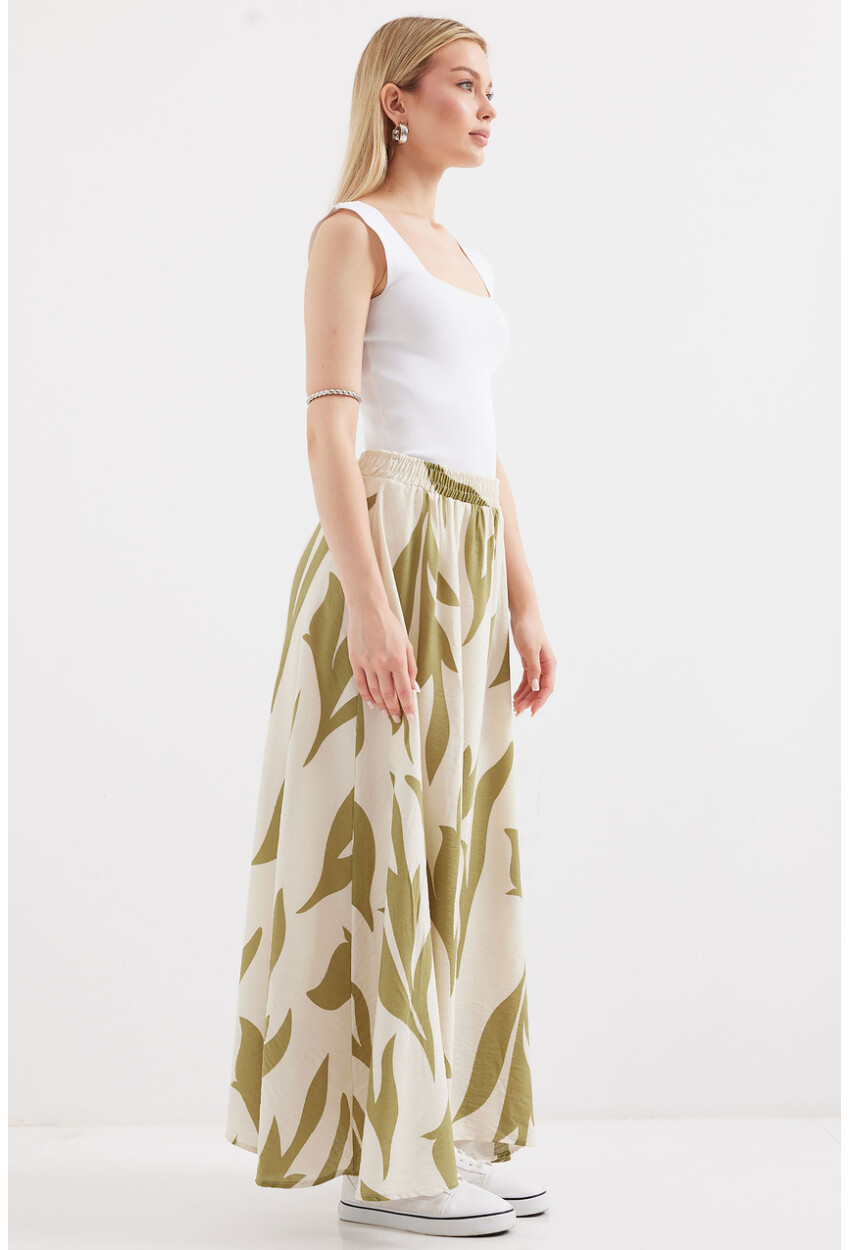 8028 Long Skirt With Pattern