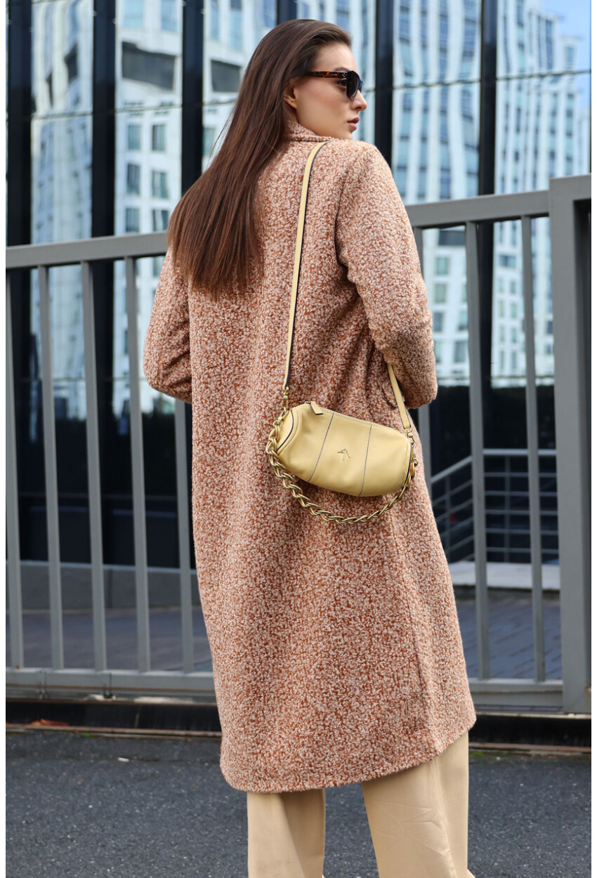 9127 Oversized Long Boucle Coat