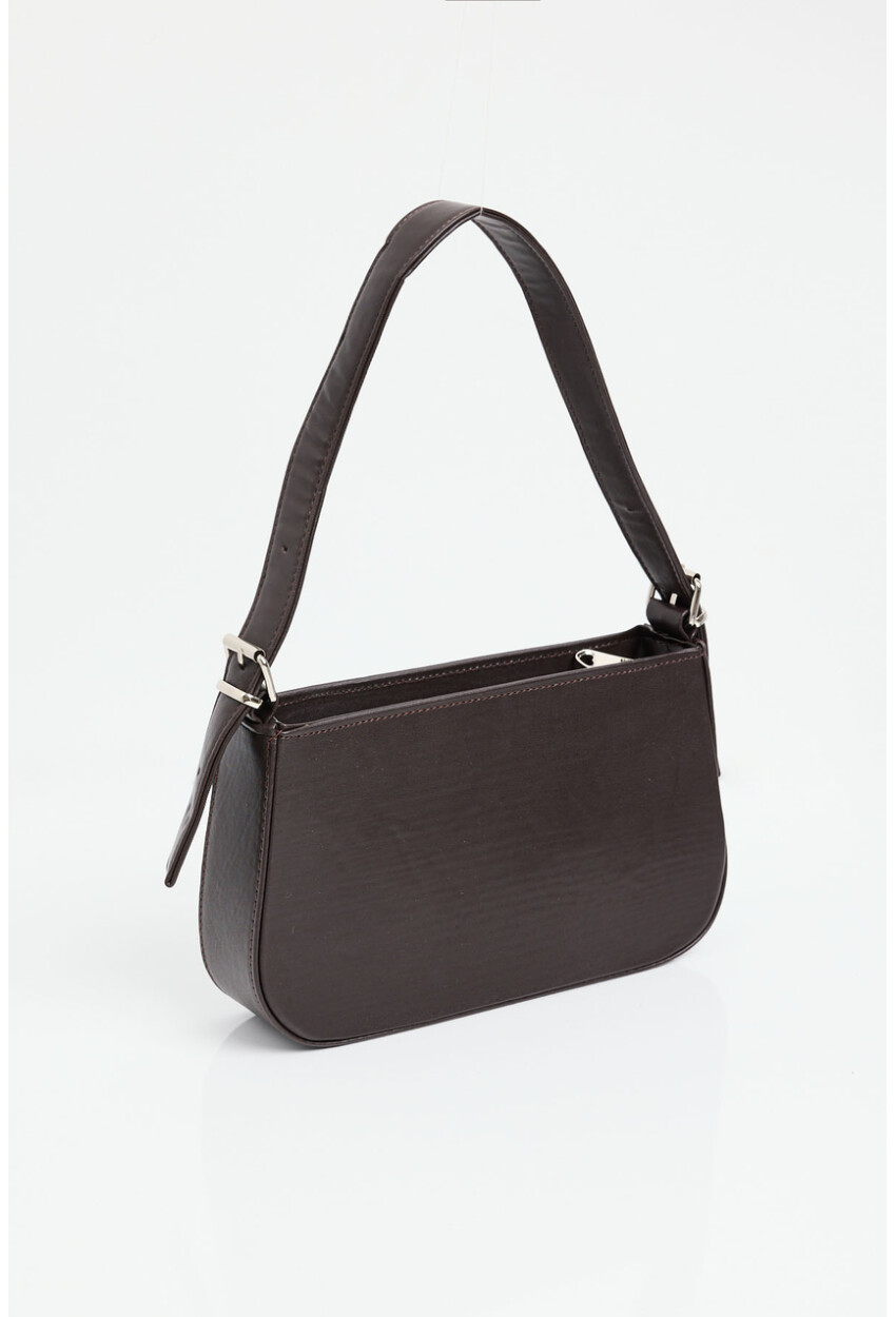 010172 Plain Baguette Shoulder Bag