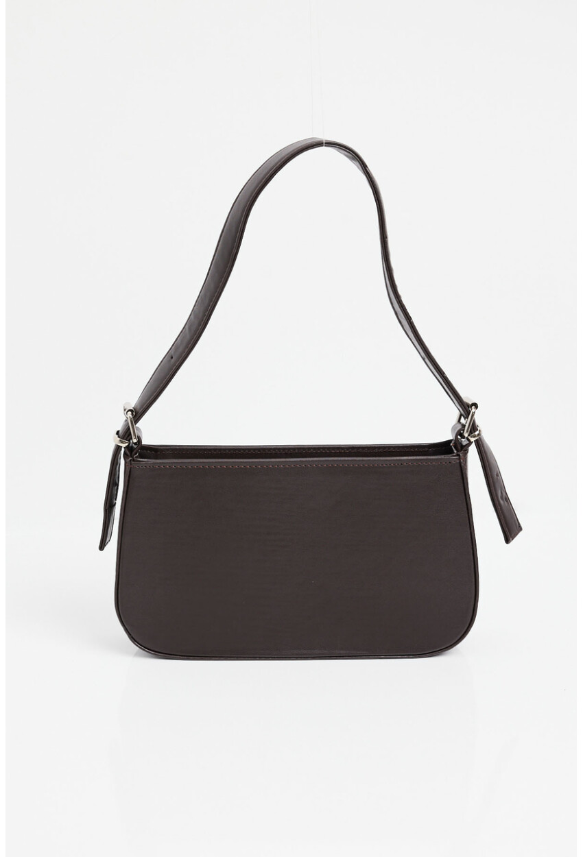 010172 Plain Baguette Shoulder Bag