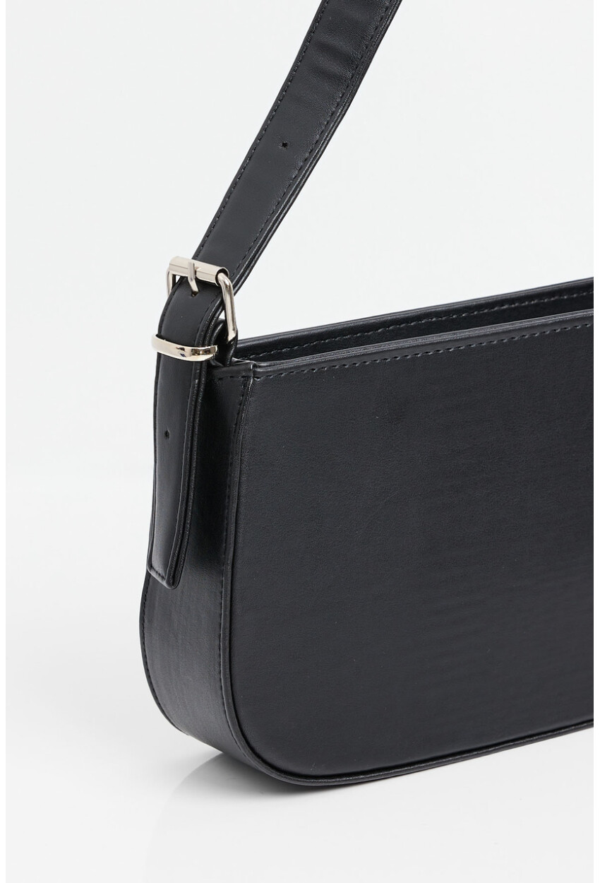 010172 Plain Baguette Shoulder Bag