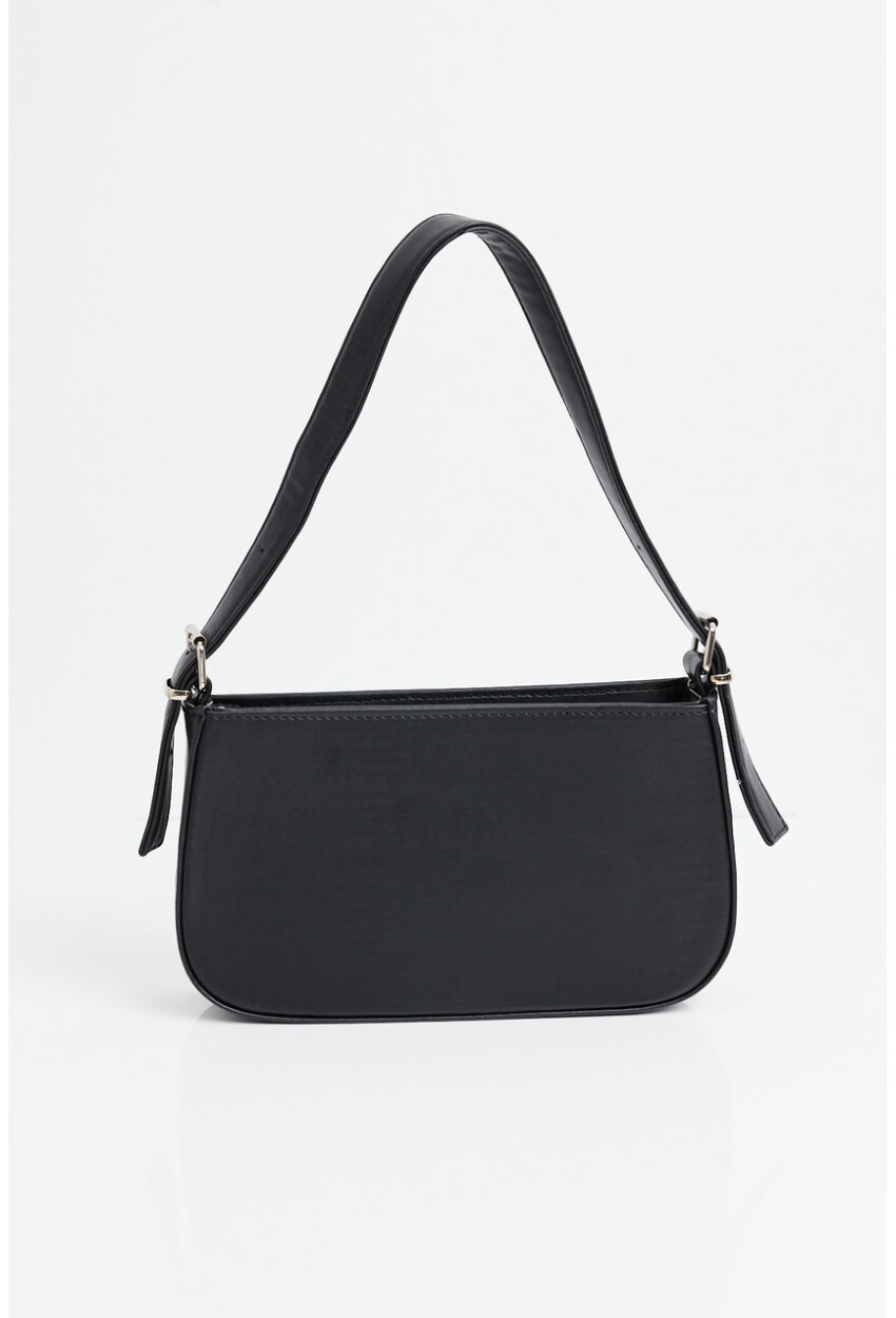 010172 Plain Baguette Shoulder Bag