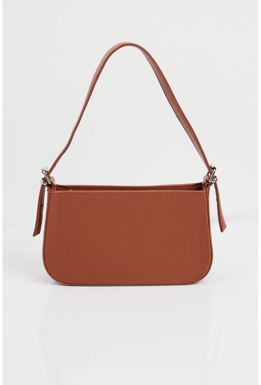 010172 Plain Baguette Shoulder Bag