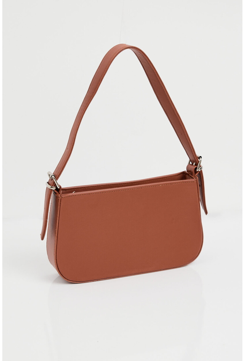 010172 Plain Baguette Shoulder Bag