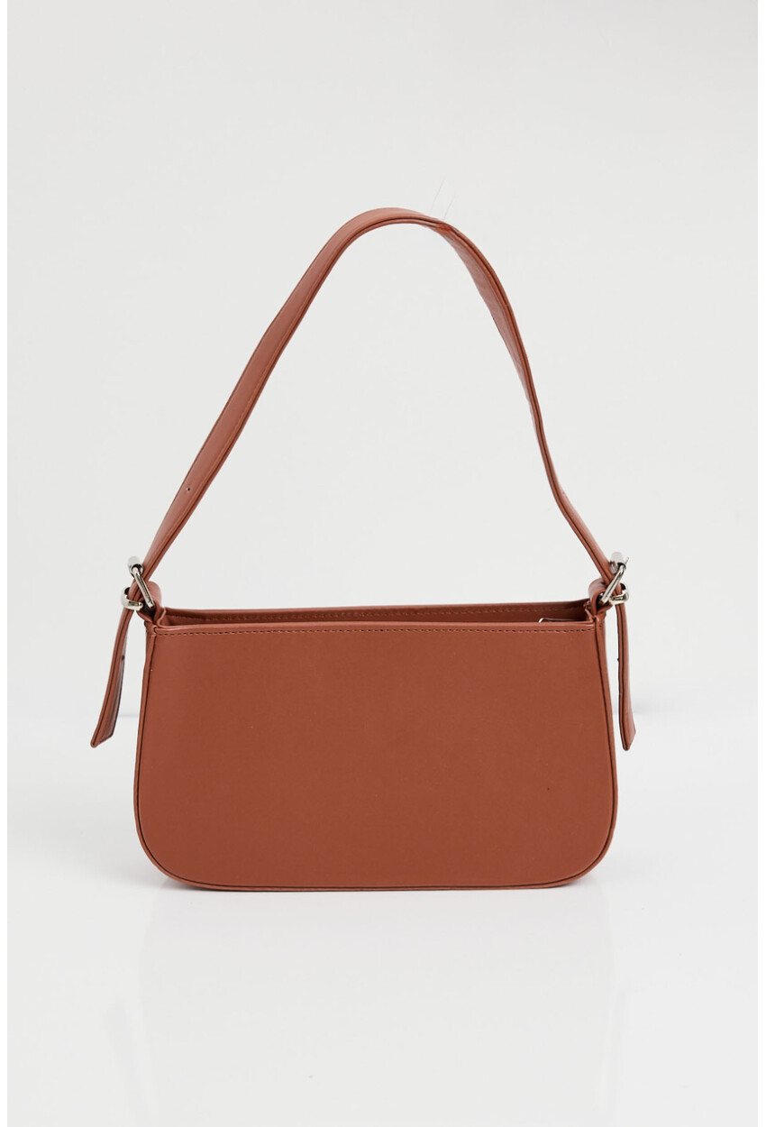 010172 Plain Baguette Shoulder Bag