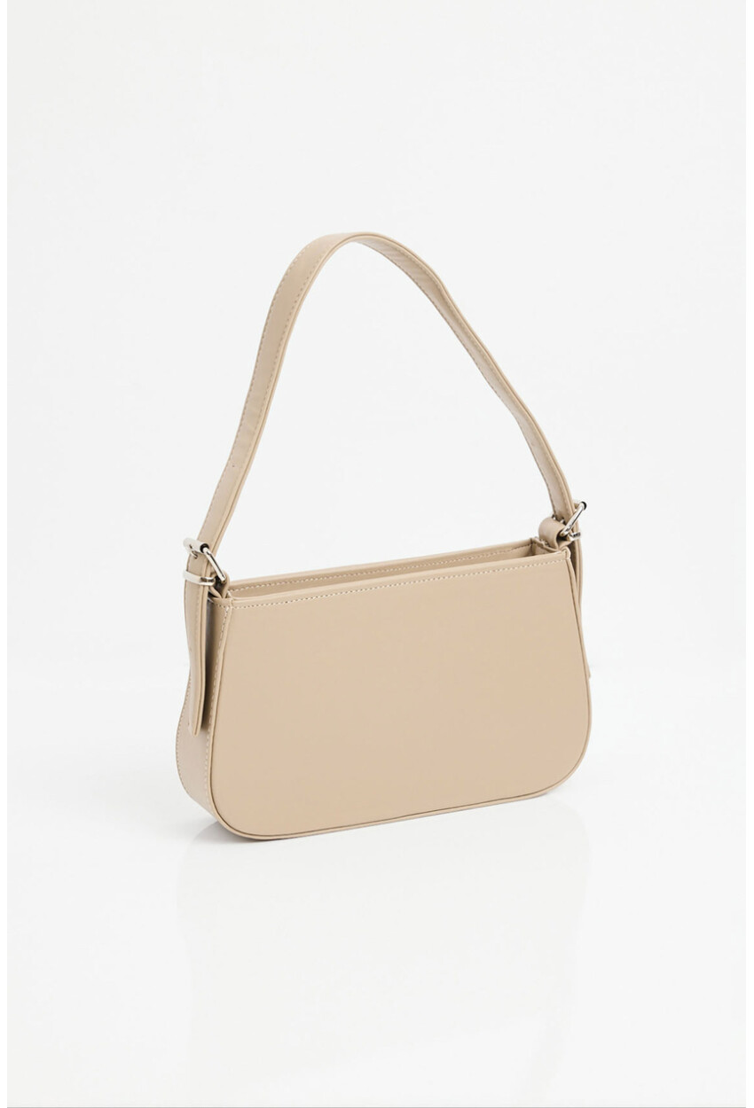 010172 Plain Baguette Shoulder Bag