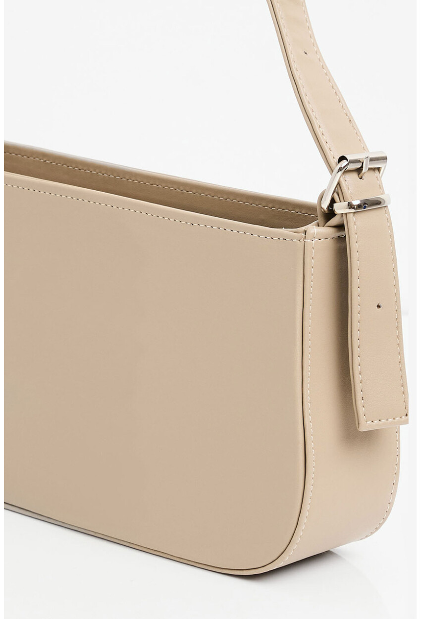 010172 Plain Baguette Shoulder Bag